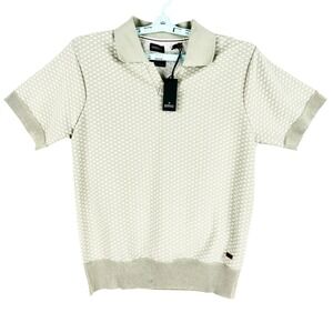 NEW/Stain Buffalo David Bitton Men's Short Sleeve Williams Green Knit Polo Small